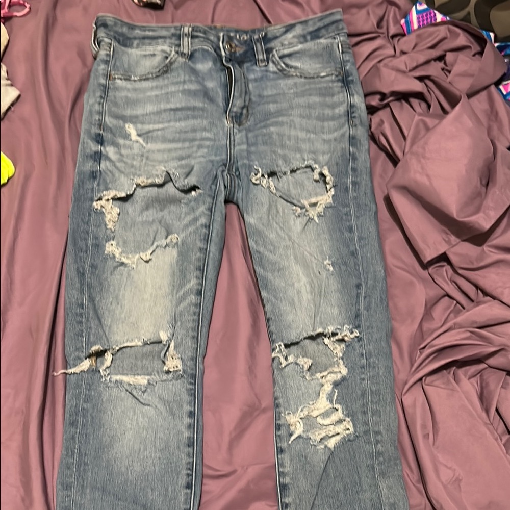 American Eagle Outfitters Blue Straight Leg Jeans